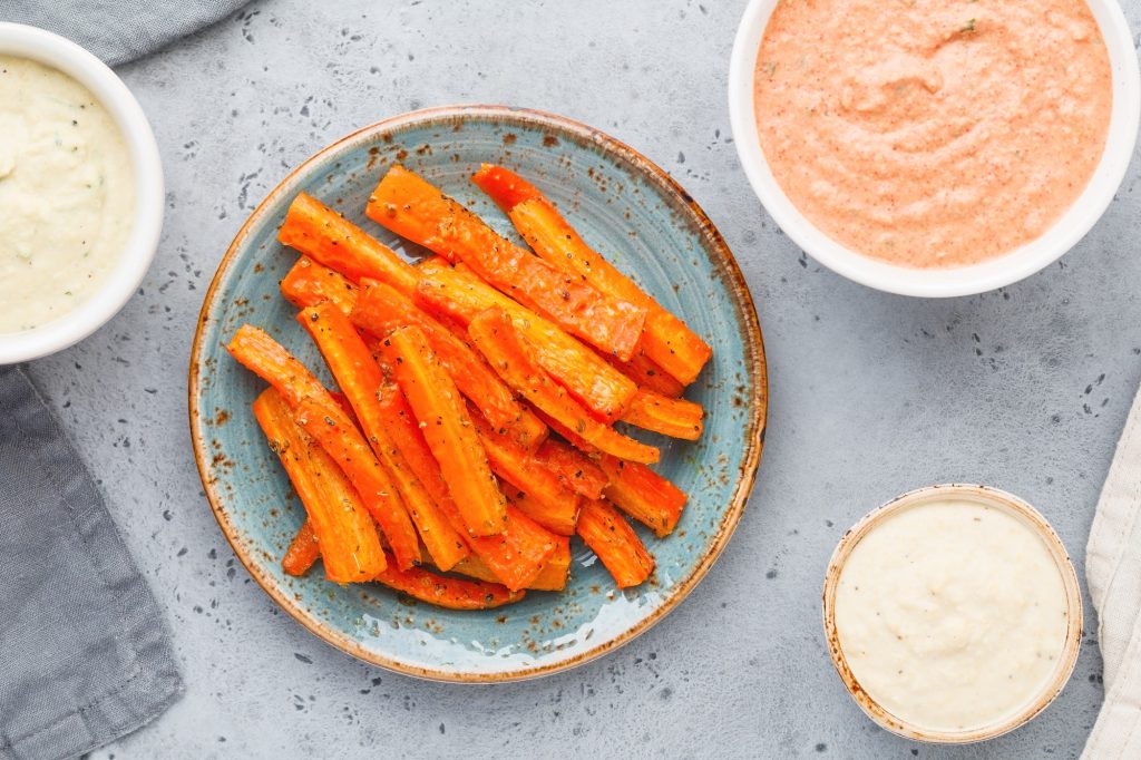 Recetas para picar entre comidas - Zanahoria y hummus